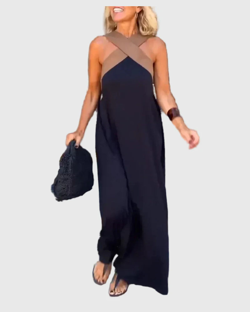Elena | Vestido maxi elegante e fluido