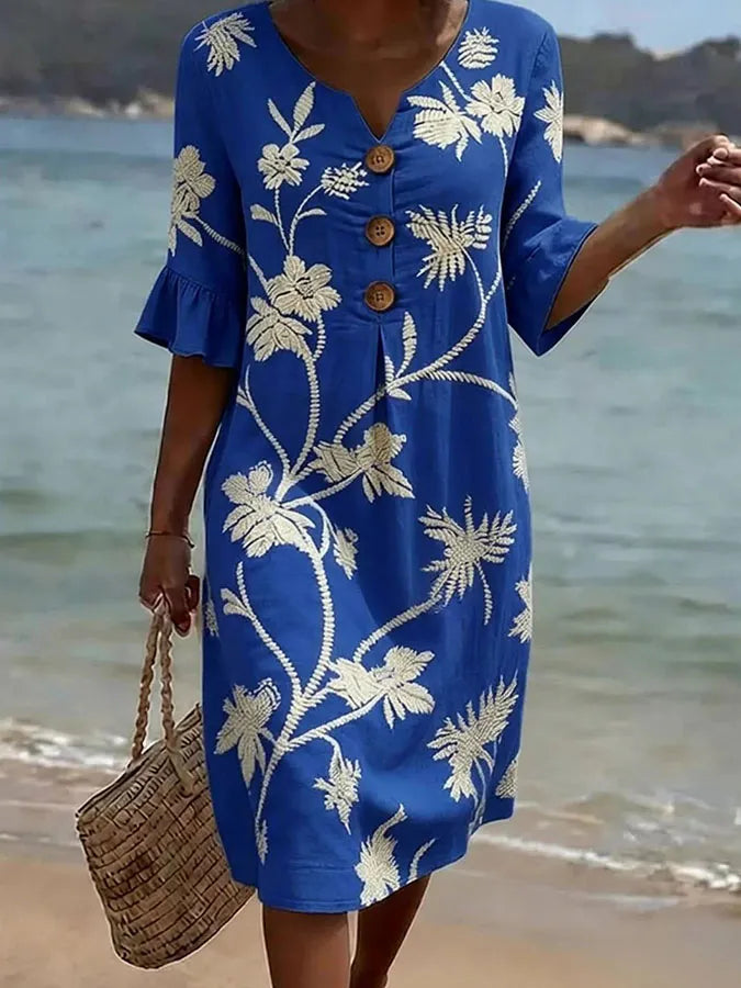 Joëlle – Vestido casual com estampa floral