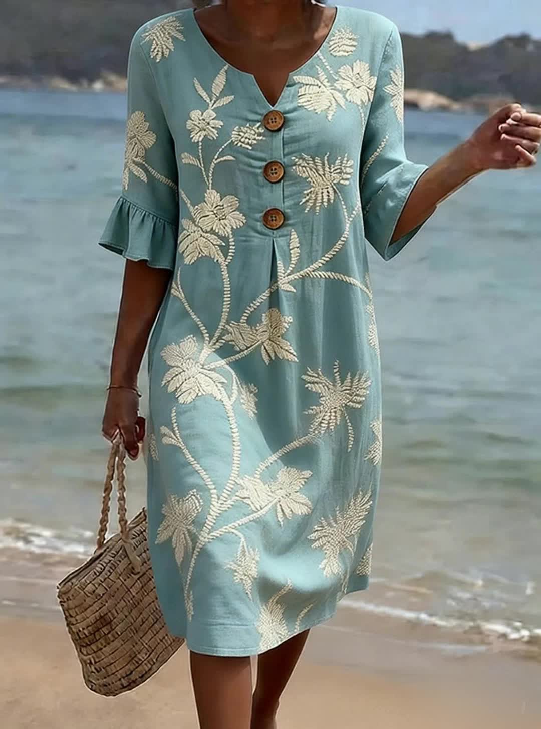 Manon – Vestido casual com estampa floral
