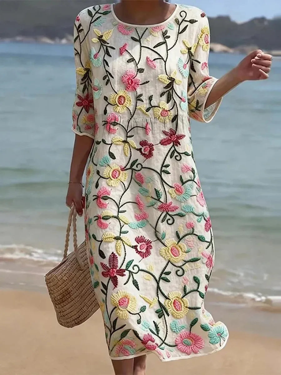 Reine – Vestido casual com estampa floral