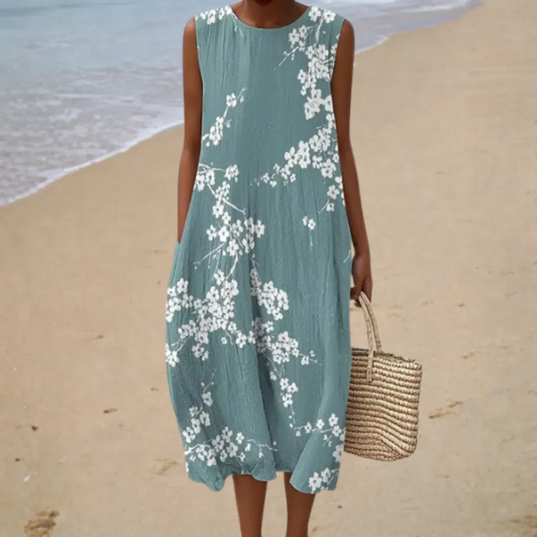 Vestido de verão confortável sem mangas