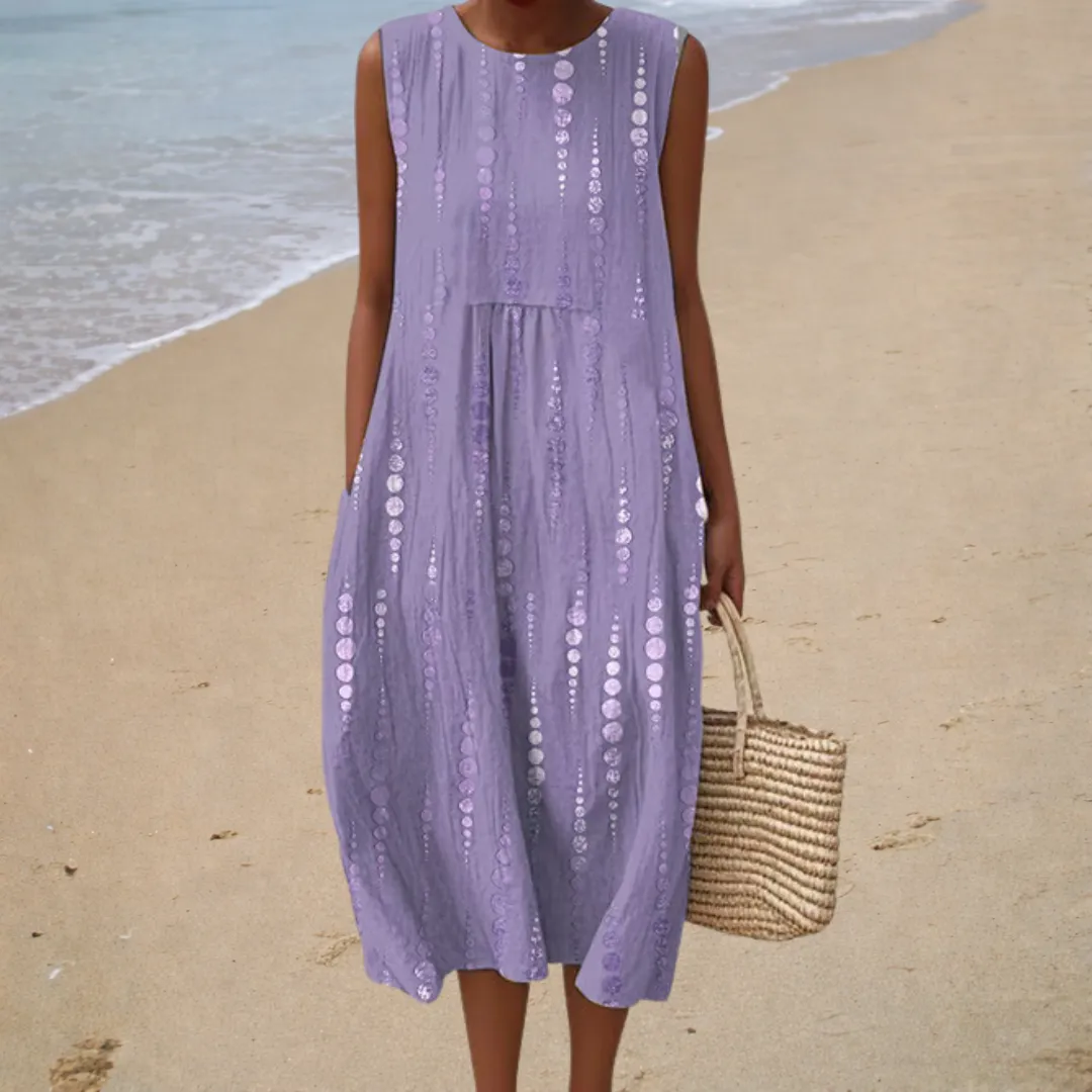 Vestido de verão confortável sem mangas