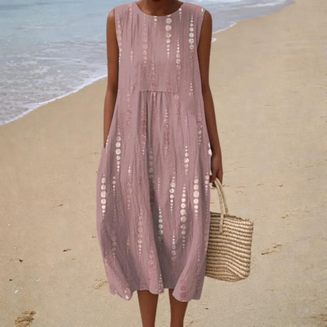 Vestido de verão confortável sem mangas