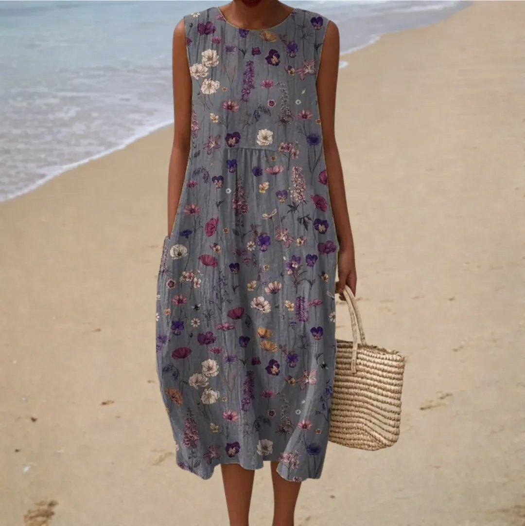 Vestido de verão confortável sem mangas