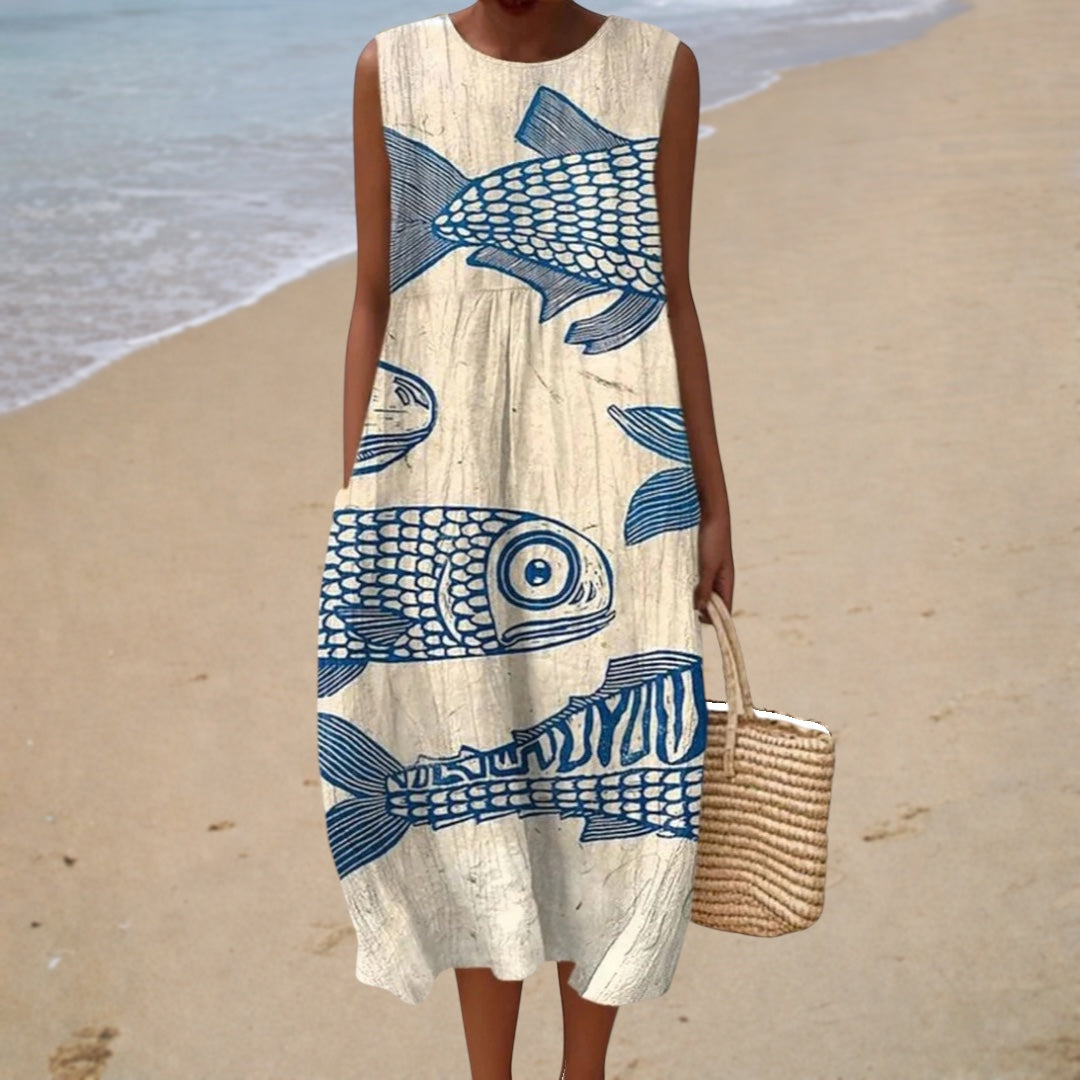 Vestido de verão confortável sem mangas