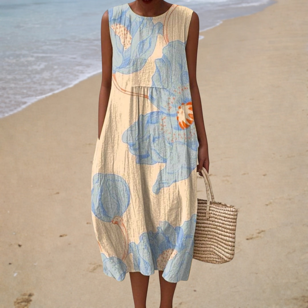 Vestido de verão confortável sem mangas