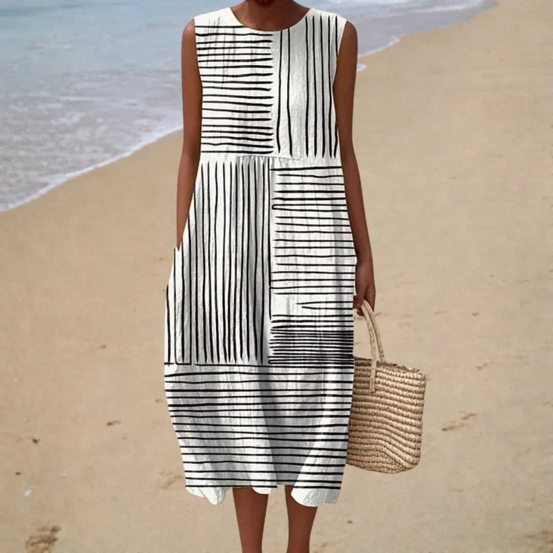 Vestido de verão confortável sem mangas