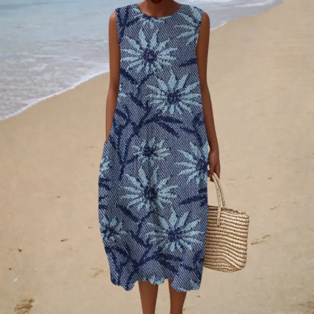 Vestido de verão confortável sem mangas